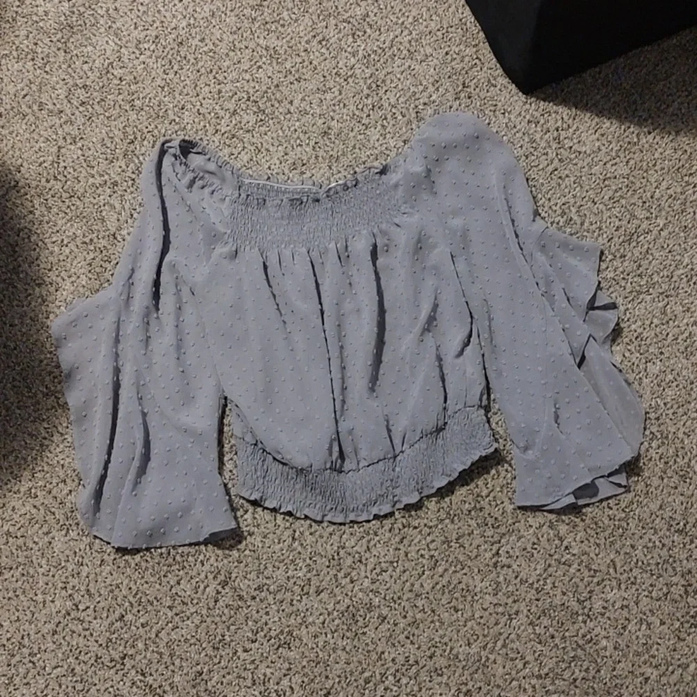 H&M Gray Women's Textured Blouse